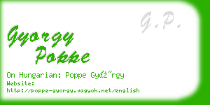 gyorgy poppe business card